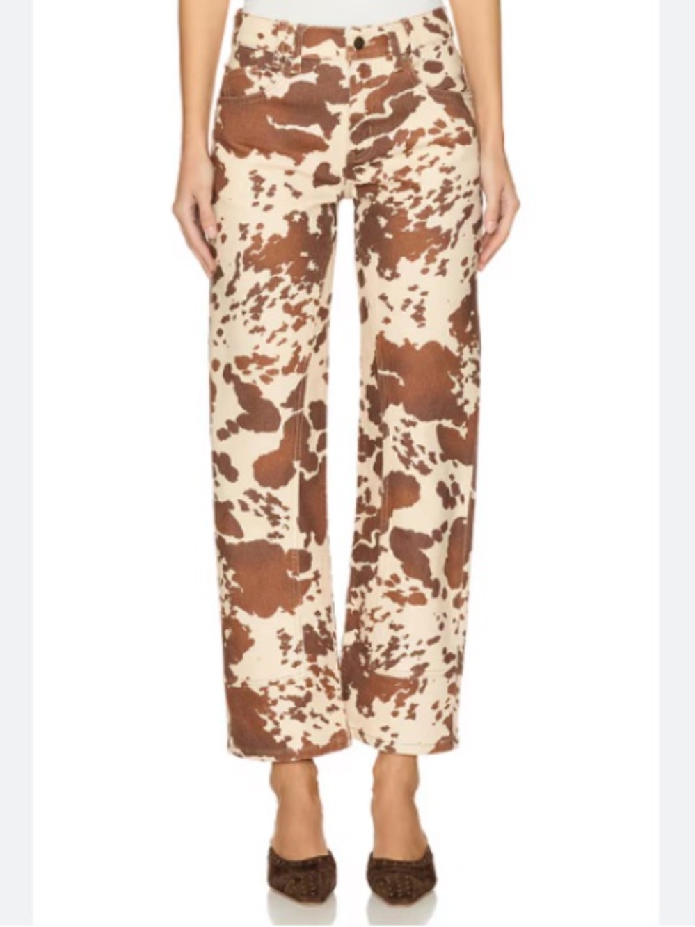 Free People 'We The Free' Risk Taker Printed Jeans - Picture 8 of 8